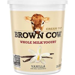 Brown Cow Cream Top Vanilla Whole Milk Yogurt - 32 Oz