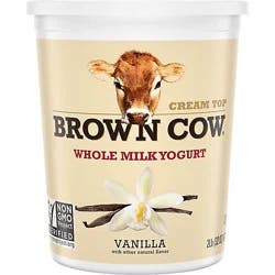 Brown Cow Cream Top Vanilla Whole Milk Yogurt - 32 Oz