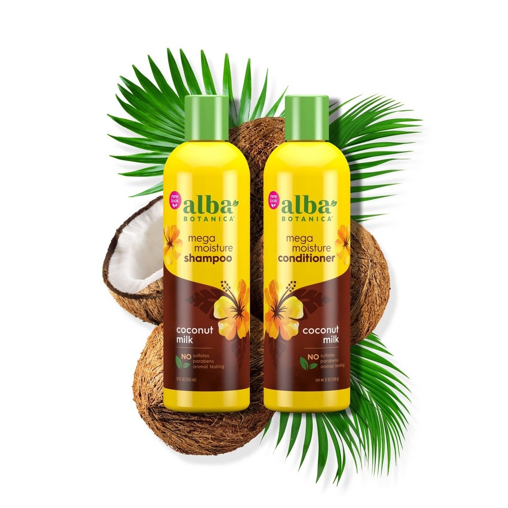 slide 2 of 3, Alba Botanica Hawaiian Shampoo Drink It Up Coconut Milk, 12 fl oz