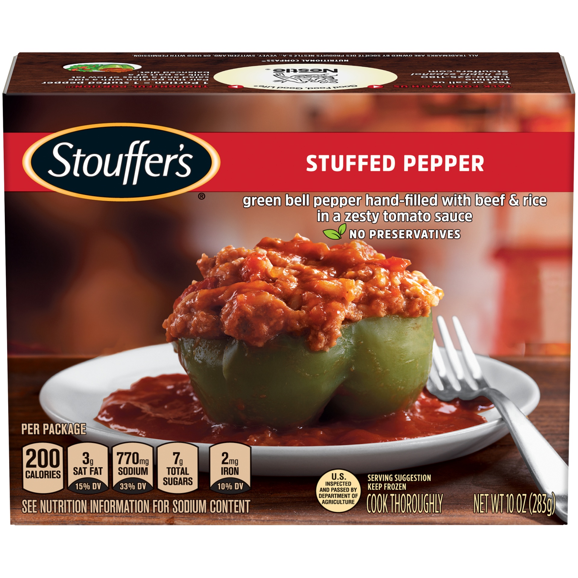 slide 2 of 6, Stouffer's Stuffed Pepper Frozen Dinner, 