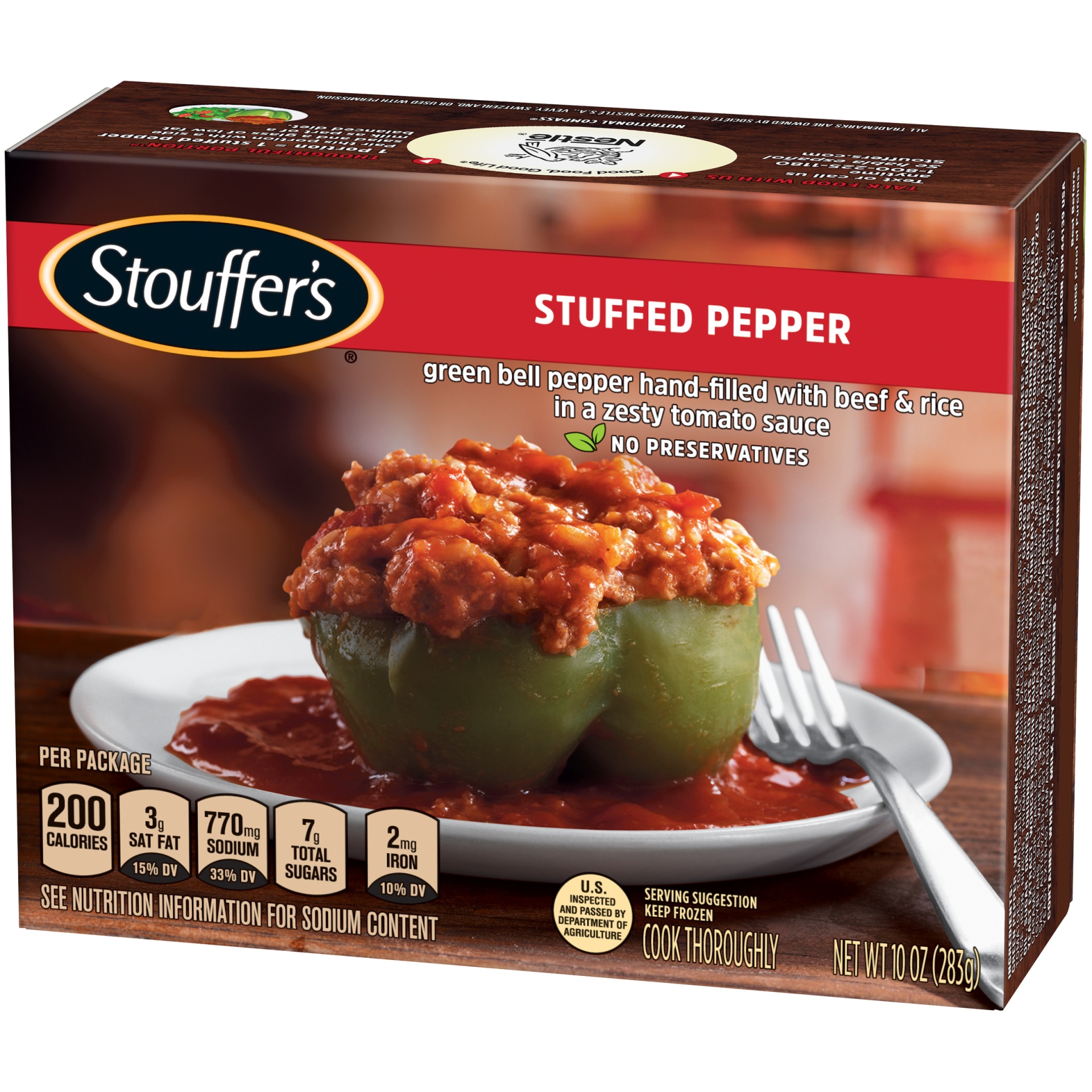 slide 4 of 6, Stouffer's Stuffed Pepper Frozen Dinner, 