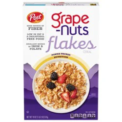 Post Grape-Nuts Flakes Low Fat Fiber Kosher Breakfast Cereal - 18 Oz