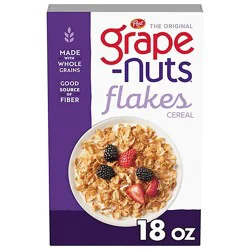 Post Grape-Nuts Flakes Low Fat Fiber Kosher Breakfast Cereal - 18 Oz
