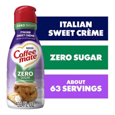 slide 1 of 10, Coffee Mate Zero Sugar Italian Sweet Creme Liquid Coffee Creamer - 32 Fl. Oz., 32 fl oz
