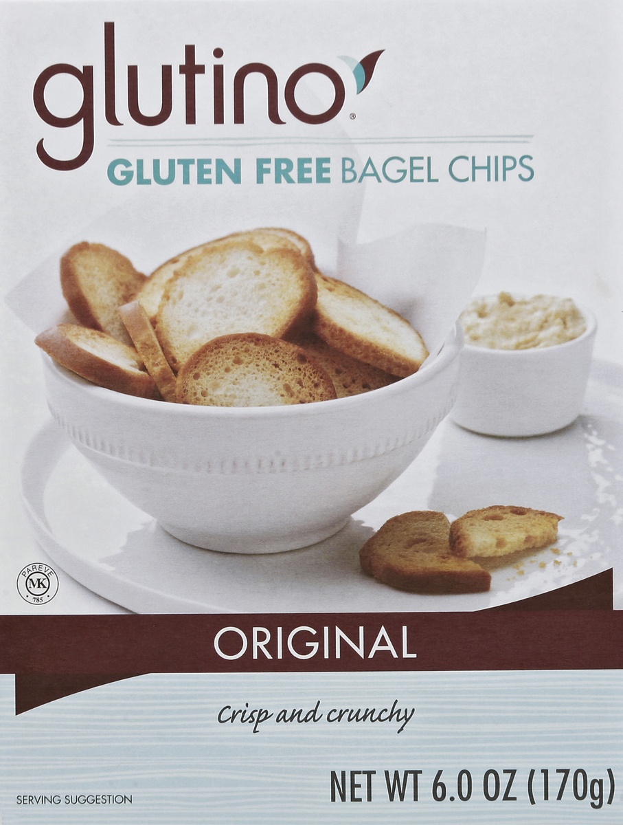 slide 4 of 5, Glutino Gluten Free Original Bagel Chips, 6 oz