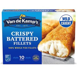 Van De Kamp's 100% Real Crispy Battered Frozen Whole Fish Fillets -10-19.45 Oz