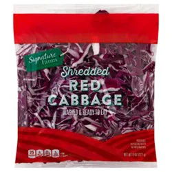 Signature Select/farms Red Cabbage Shredded - 8 Oz