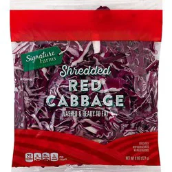 Signature Select/farms Red Cabbage Shredded - 8 Oz