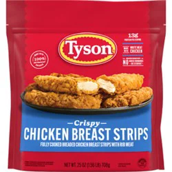 Tyson Frozen Crispy Chicken Breast Strips - 1.56 Lb