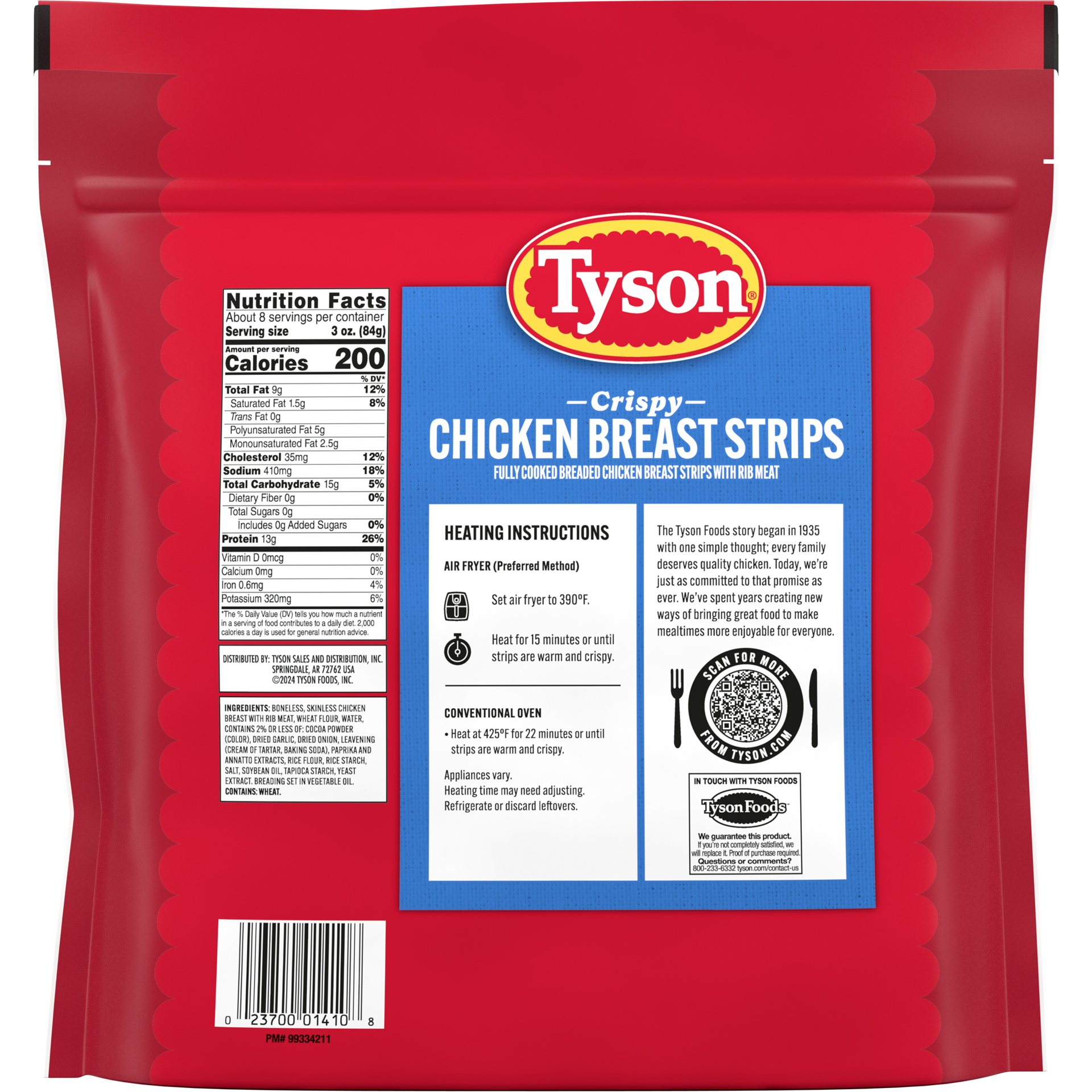 slide 4 of 8, Tyson Frozen Crispy Chicken Breast Strips - 1.56 Lb, 25 oz