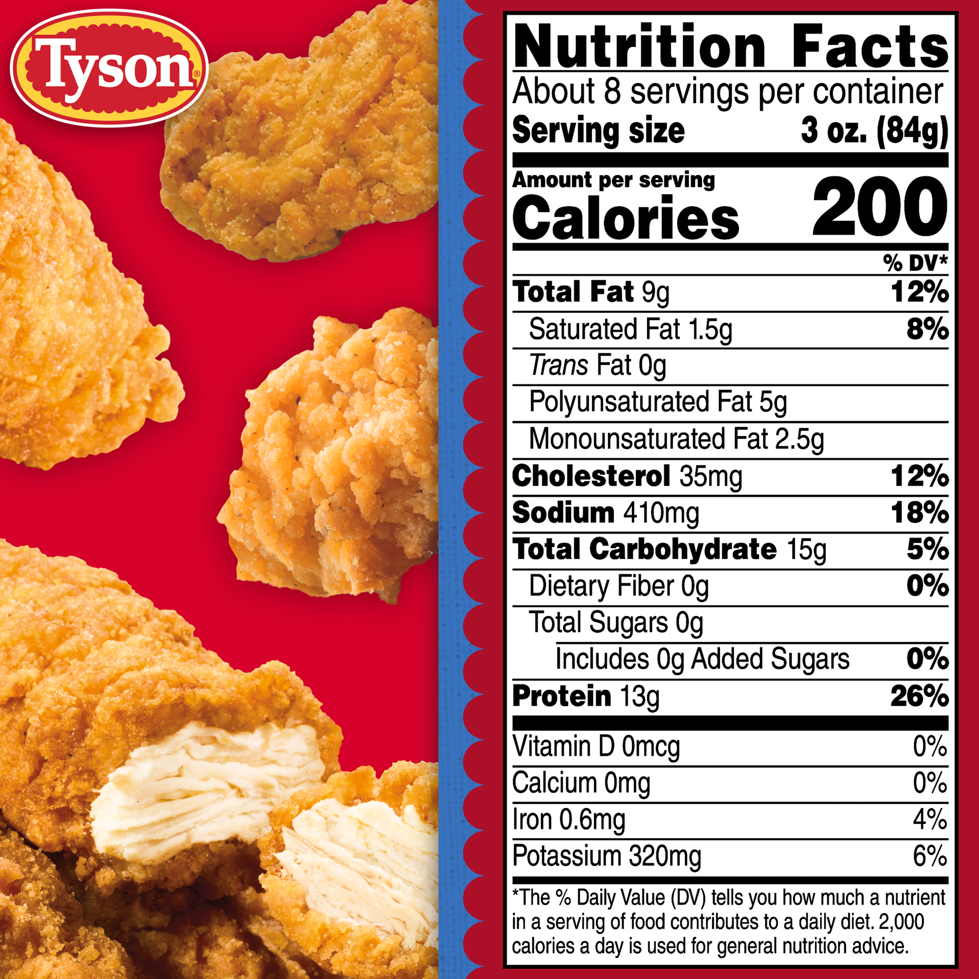 slide 7 of 8, Tyson Frozen Crispy Chicken Breast Strips - 1.56 Lb, 25 oz