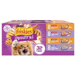 Friskies Cat Food Poultry Variety Pack Box - 32-5.5 Oz