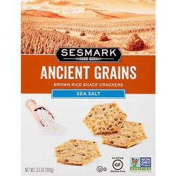 Sesmark Ancient Grains Sea Salt Snack Crackers Gluten Free - 3.5 Oz