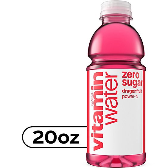 slide 1 of 3, Vitaminwater Zero Water Beverage Nutrient Enhanced Power C Dragonfruit - 20 Fl. Oz., 20 fl oz