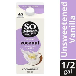 So Delicious Dairy Free Uht Unsweetened Vanilla Coconut Milk - 64 Fl. Oz.