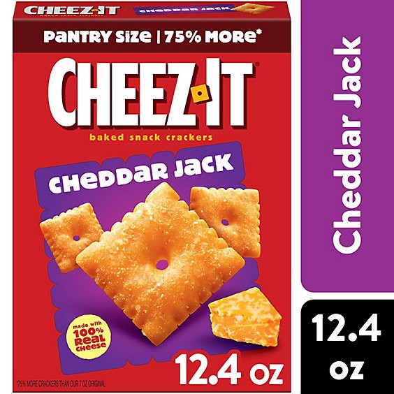 slide 1 of 10, Cheez-It Cheese Crackers Cheddar Jack Baked Snack Crackers - 12.4 Oz, 12.4 oz