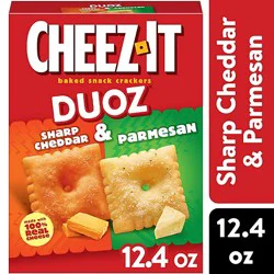 Cheez-It Duoz Baked Snack Crackers Sharp Cheddar And Parmesan Lunch Snacks - 12.4 Oz