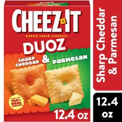 Cheez-It Duoz Baked Snack Crackers Sharp Cheddar And Parmesan Lunch Snacks - 12.4 Oz