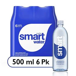Smartwater Vapor Distilled Premium Water Bottles Pack - 6-16.9 Fl. Oz.
