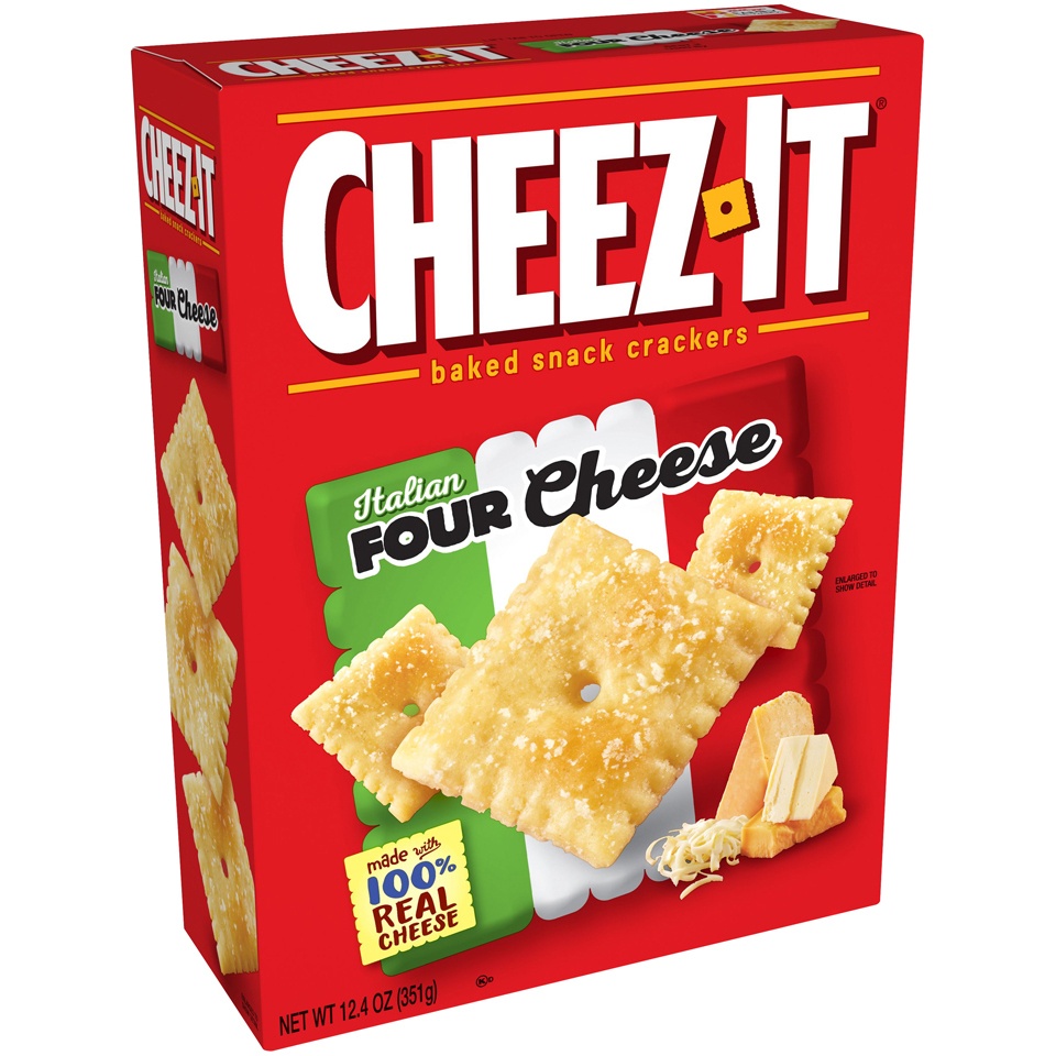 slide 2 of 3, Cheez-It Italian Four Cheese Baked Snack Crackers, 12.4 oz