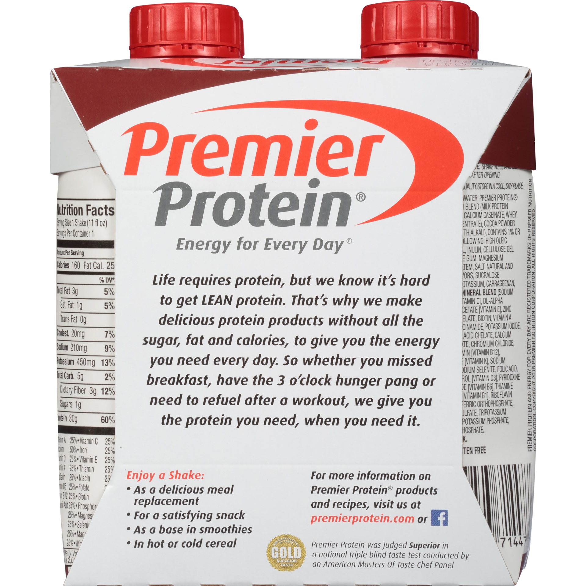 slide 6 of 8, Premier Protein High Protein Shake 4 ea, 4 ct; 11 fl oz