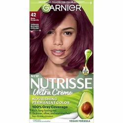 Garnier Nutrisse Nourishing Hair Color Creme 42 Deep Burgundy (Black Cherry) Kit - Each