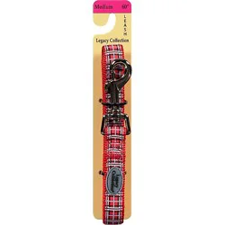 Legacy Collection Dog Leash Medium 60 Inch Red Plaid Card - Each