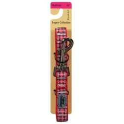Legacy Collection Dog Leash Medium 60 Inch Red Plaid Card - Each