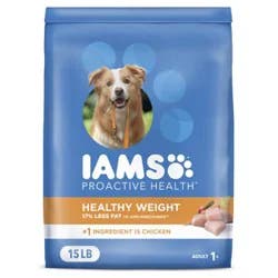 Iams Proactive Health Healthy Weight Control With Real Chicken Adult Dry Dog Food - 15 Lbs