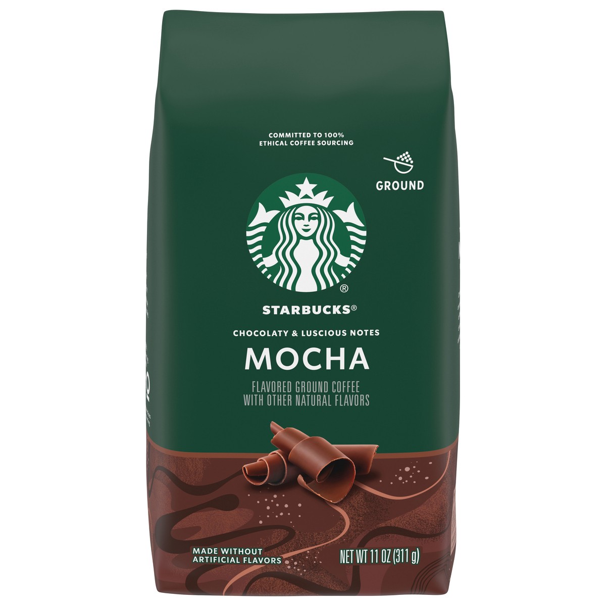 slide 2 of 11, Starbucks No Artificial Flavors 100% Arabica Mocha Flavored Ground Coffee Bag - 11 Oz, 11 oz