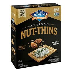 Blue Diamond Nut Thins Cracker Snacks Artisan Natural Multi Seeds - 4.25 Oz