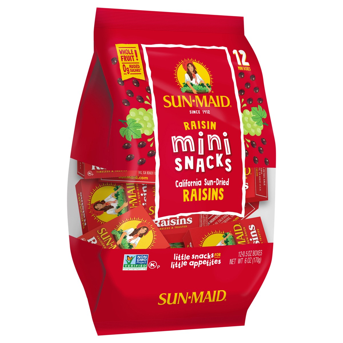 slide 6 of 8, Sun-Maid Raisins Natural California Mini-Snacks - 12-0.5 Oz, 12 x .5 oz