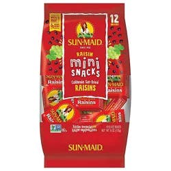 Sun-Maid Raisins Natural California Mini-Snacks - 12-0.5 Oz