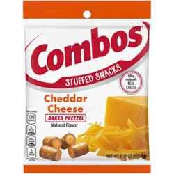 Combos Stuffed Cheddar Cheese Baked Pretzel Snacks In Bag - 6.3 Oz