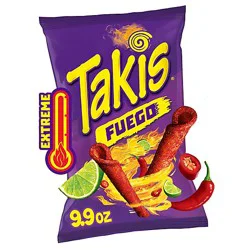 Takis Fuego Hot Chili Pepper & Lime Rolled Tortilla Chips - 9.9 Oz