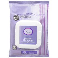 Signature Select/care Cleansing Cloths Makeup Remover Night Time - 25 Count