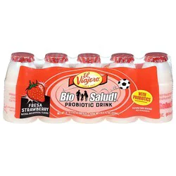 Biosalud Strawberry Dairy Beverage - 5-2.1 Fl. Oz.