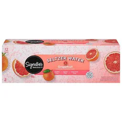 Signature Select Grapefruit Flavored Seltzer Water - 12-12 Fl. Oz.
