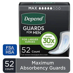 Depend Incontinence Guards For Men - 52 Count