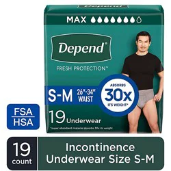 Depend Fresh Protection Adult Small/medium Grey Absorbency Incontinence Underwear - 19 Count