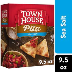Town House Pita Oven Baked Crackers Sea Salt Lunch Snacks - 9.5 Oz