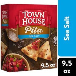 Town House Pita Oven Baked Crackers Sea Salt Lunch Snacks - 9.5 Oz