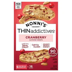 Nonnis Thinaddictives Cookies Almond Thin Cranberry 6 Count - 4.4 Oz