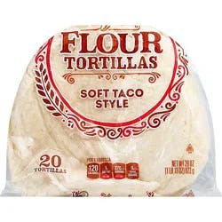 Signature Select Flour Tortillas Medium Size Bag 20 Count - 29.17 Oz