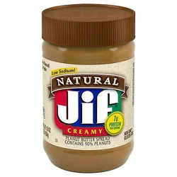 Jif Natural Peanut Butter Creamy - 16 Oz