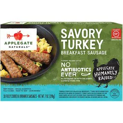 Applegate Natural Savory Turkey Breakfast Sausage Frozen - 7oz