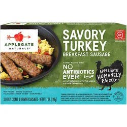 Applegate Natural Savory Turkey Breakfast Sausage Frozen - 7oz
