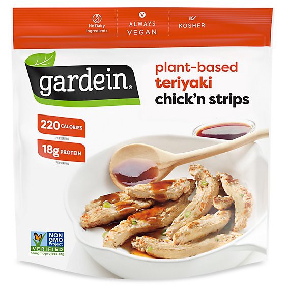 slide 1 of 5, Gardein Vegan Teriyaki Frozen Chick'n Strips - 10.5 Oz, 10.5 oz