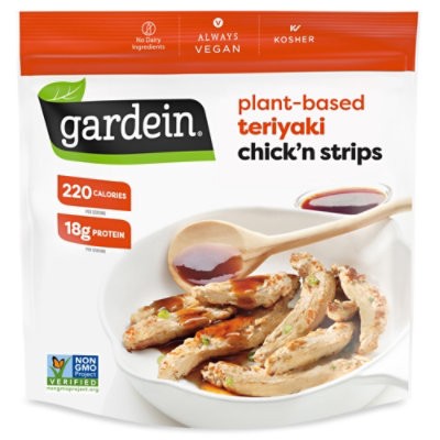 slide 1 of 5, Gardein Vegan Teriyaki Frozen Chick'n Strips - 10.5 Oz, 10.5 oz