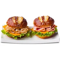 Readymeals Boar's Head Ham & Turkey Pretzel Duo Sandwich Ready2eat - Each